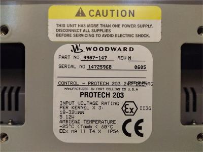 9907-147 Woodward ProTech 203 Overspeed Protection