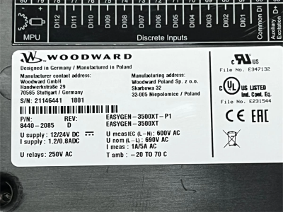 8440-2085 Woodward Easygen3500XT Genset Control